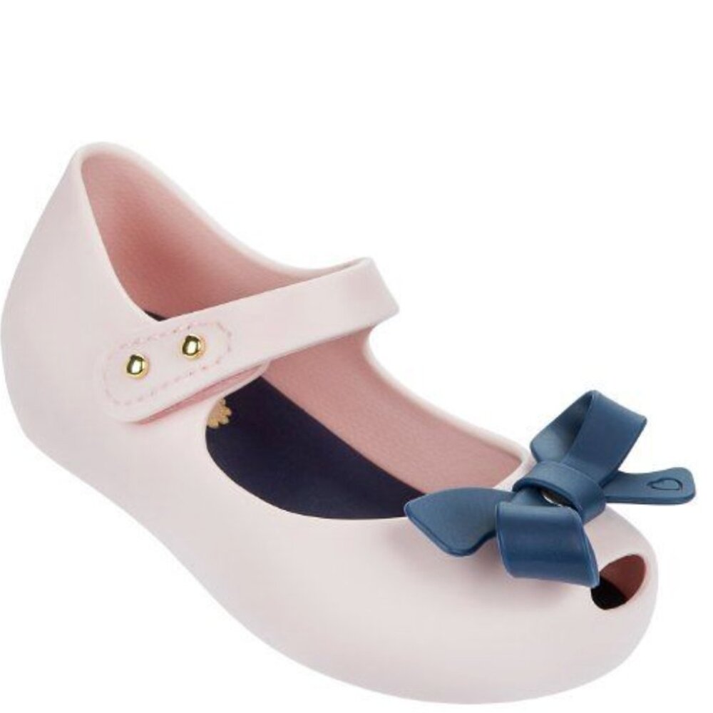 Mini Melissa pink bow jelly sandal